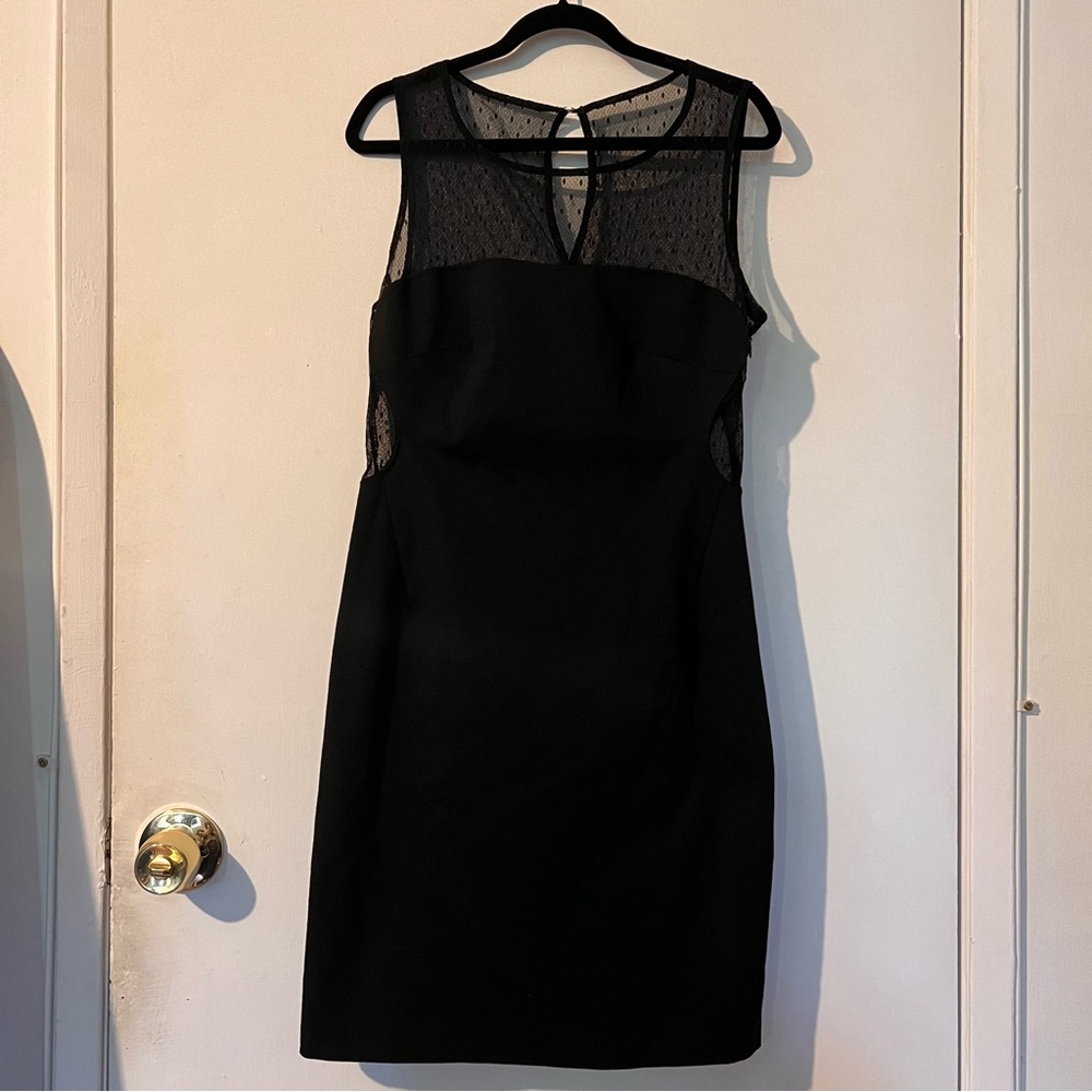 BCBGeneration Lace Top Bodycon Cutout Dress